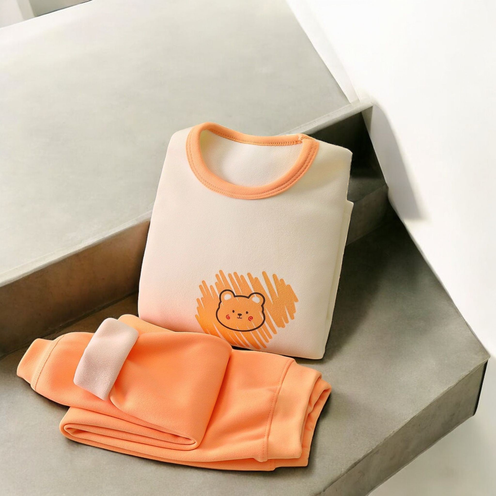 Unisex Thermal Pajama Set-Peach